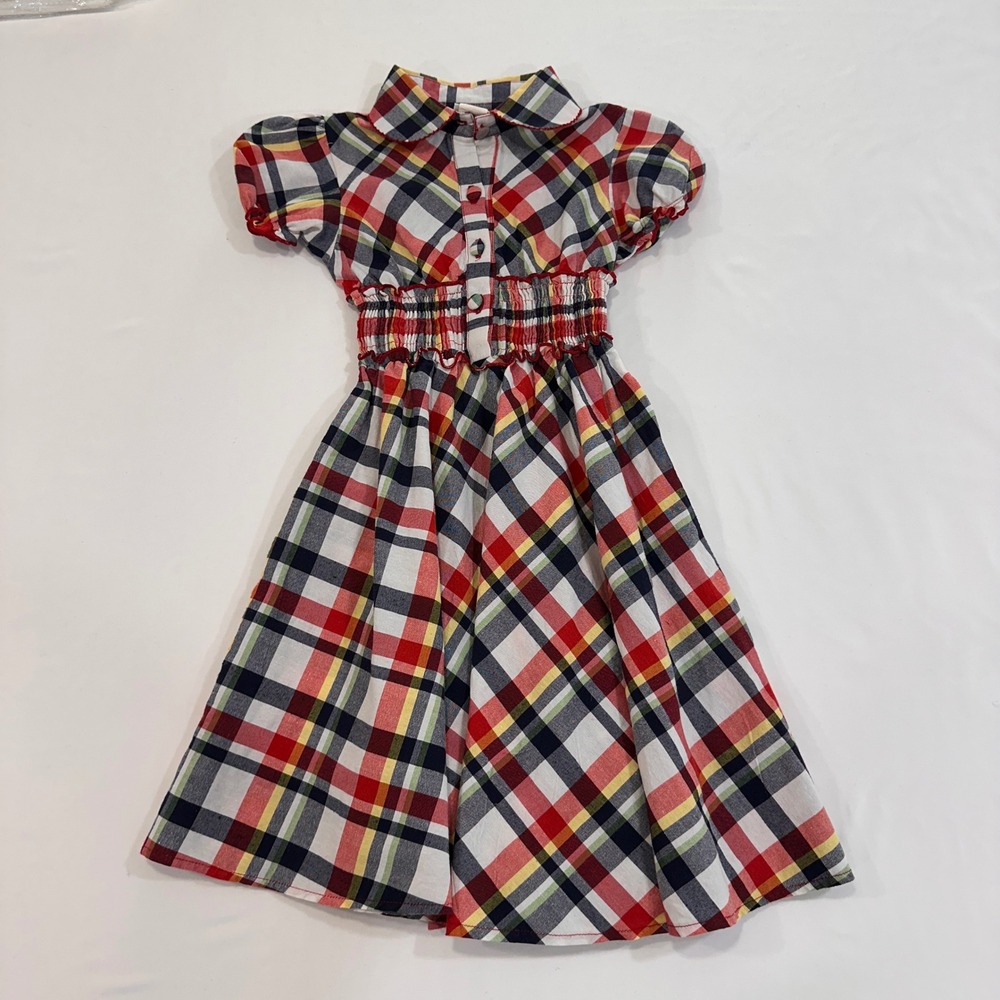 Maria Elena Plaid Smocked Waist Dress‎ Kids Size 6 Multicolor Ric Rac | Preppy